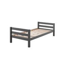 EINZELBETT Karolina 210x63x99 aus Massivholz in grau - Grau, Holz (90/200cm) - 58aufmkessel