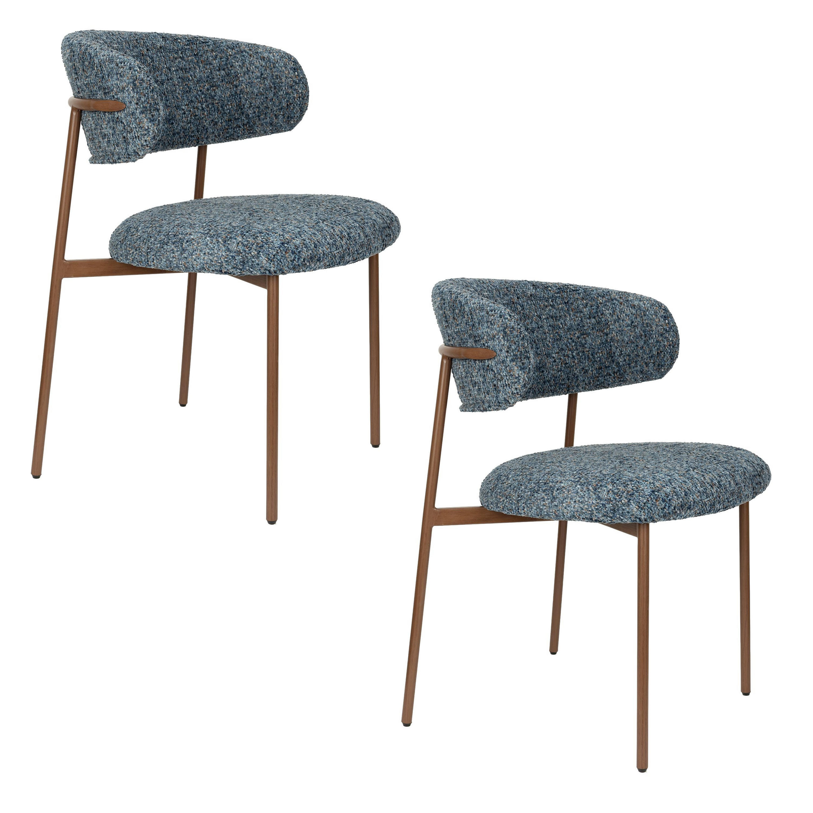 ESSZIMMERSTÜHLE Claes GemÃªleerd Blau - 2 er Set - Blau, Kunststoff (50/79/58cm) - Housecraft Living