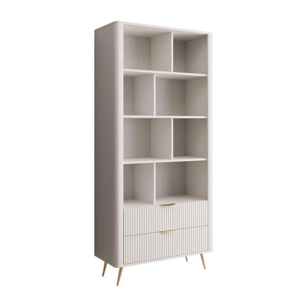 REGAL SCARLETT MIT SCHUBLADEN BEIGE + GOLD - Beige, Holzwerkstoff (88/193.8/38cm) - Lookway