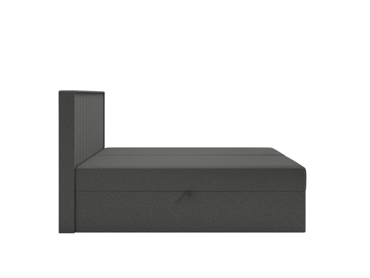 BOXBETT - Taschenmatratze + Topper 140x200 grau Bouclé - Grau, Holz/Holzwerkstoff (140/200cm) - SIMKAM Furniture