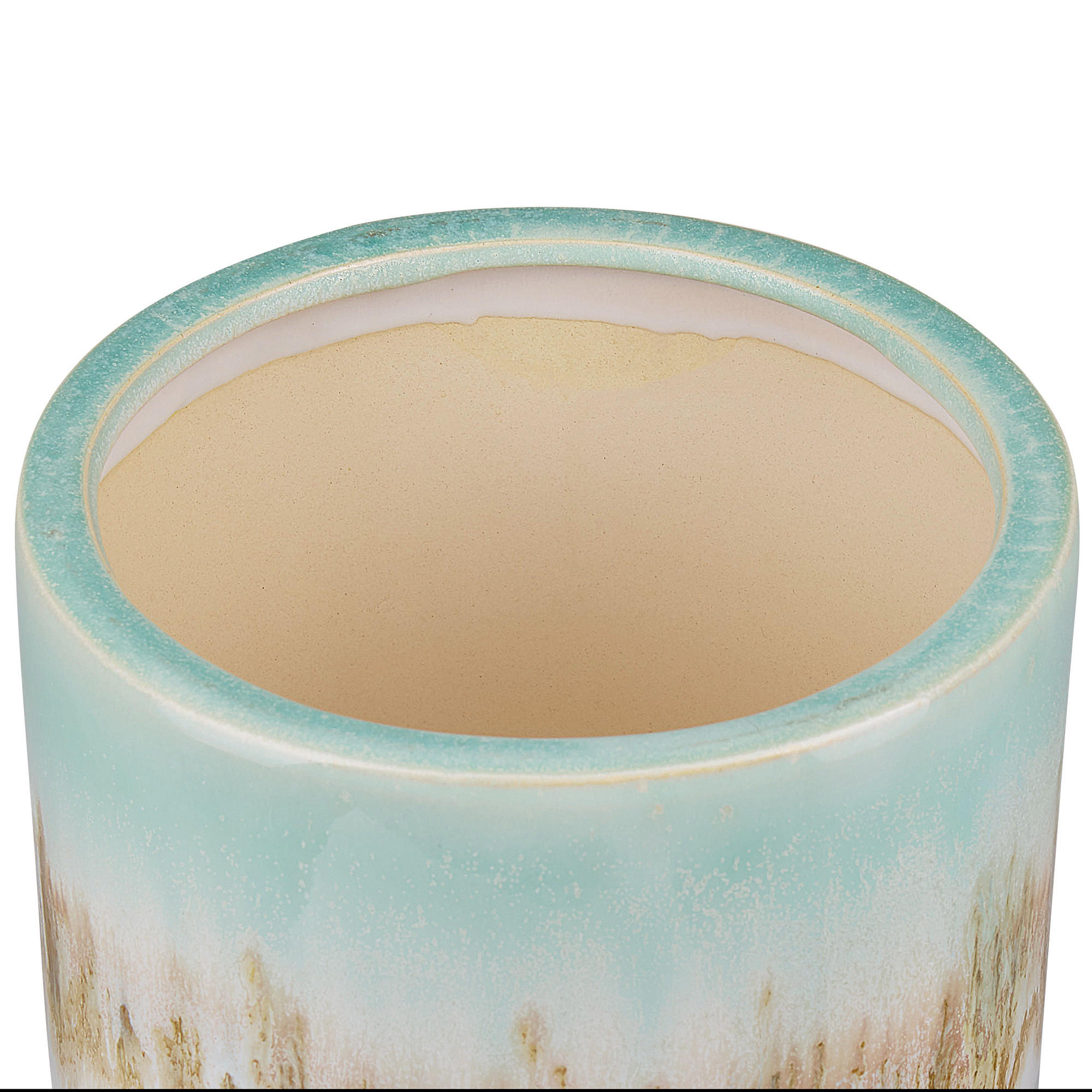 BLUMENVASE Steinzeug bunt Cyme - Multicolor, Stein (15cm) - Beliani