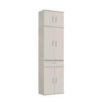 MEHRZWECKSCHRANK Der Extralange - Beige, Holzwerkstoff (60/230/34cm) - Mokebo
