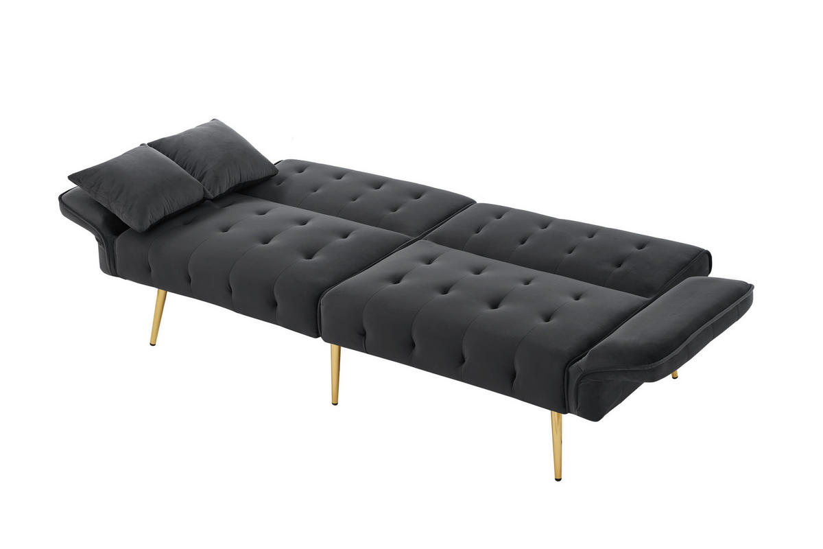 SCHLAFSOFA DE-35361 mit verstellbaren Lehnen Antikgrau - Grau, Holzwerkstoff (82/70/178cm) - ComfortXL