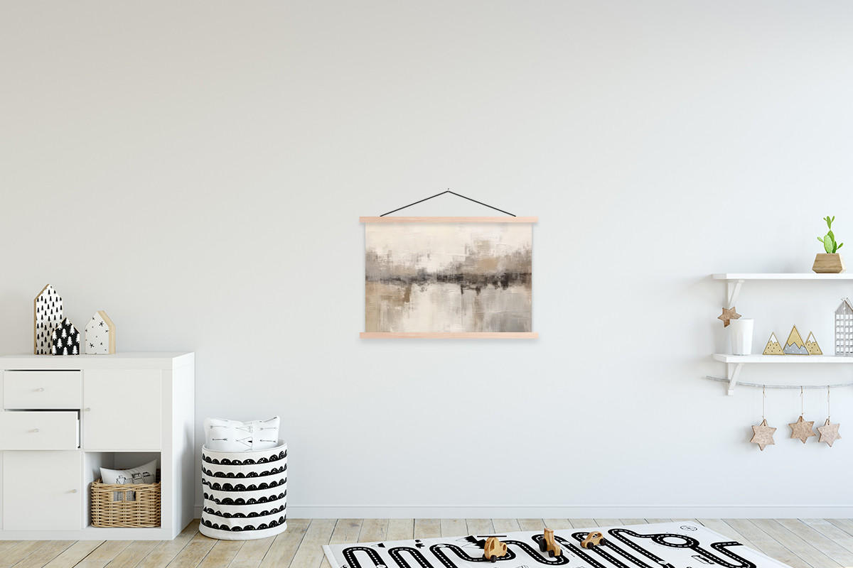 POSTER Moderne Kunst - Abstrakt - Beige 60x40 cm - Beige, Textil (60/40/0.15cm) - MuchoWow