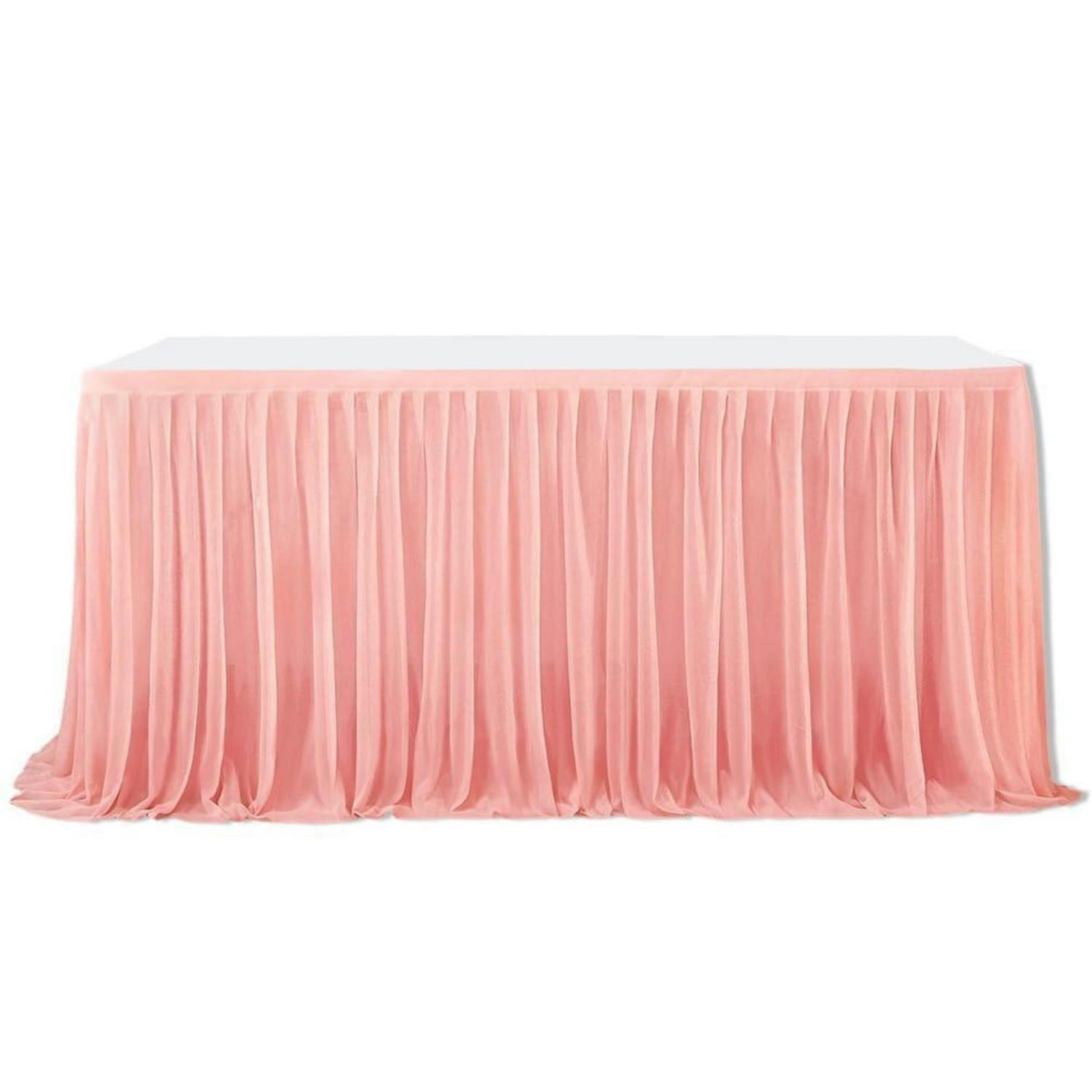 TISCHROCK Rosa 183 cm - Rosa, Textil (182.8/76.2/1cm)
