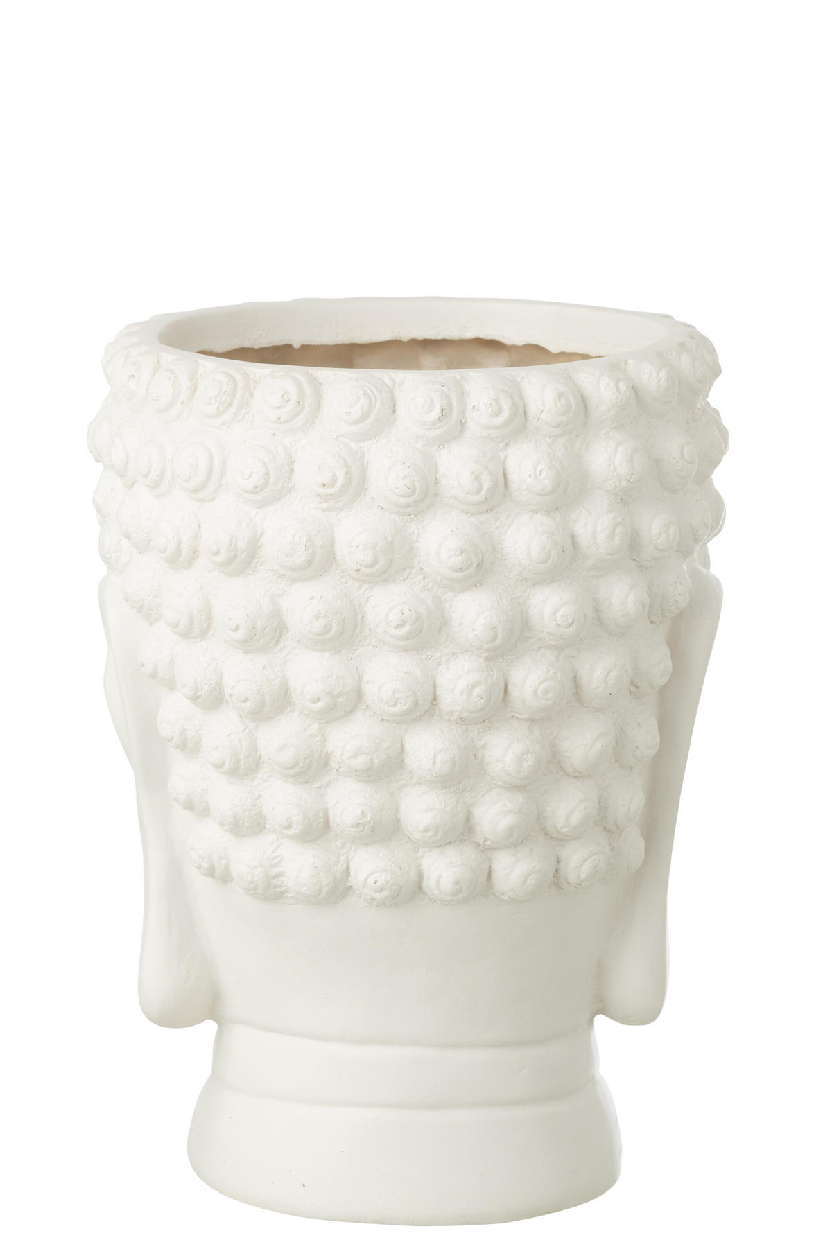 BLUMENTOPF BUDDHA Weiß - Weiß, Keramik (26.5/33.5cm) - J-Line