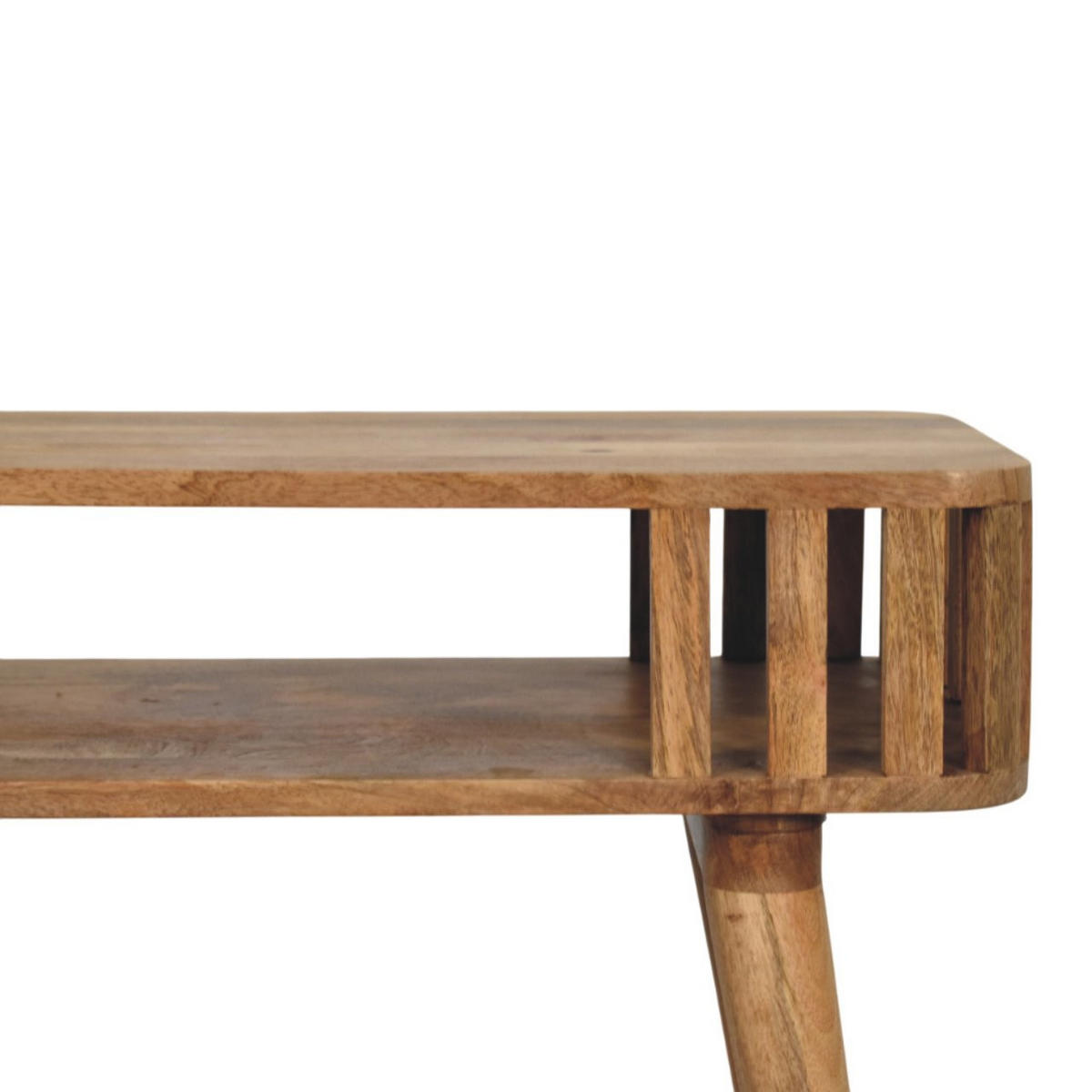 KONSOLENTISCH mit Eichenoptik-Finish, 1 offene Ablage, hellbraun. - Hellbraun/Braun, Holz (35/85/80cm) - Artisan Furniture