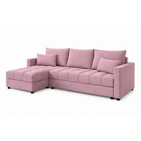WOHNLANDSCHAFT AURELIA– Ecksofa in L-Form mit Schlaffunktion Bettkasten & Kissen Stoff KRONOS 226 cm Rosa - Rosa, Kunststoff (226/140cm) - Wohnideebilder