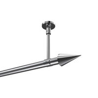 GARDINENSTANGEN-SET Sonette Savio 100 cm, 1-läufig, 20 mm Ø Chrom - Chromfarben, Metall (100cm) - INTERDECO