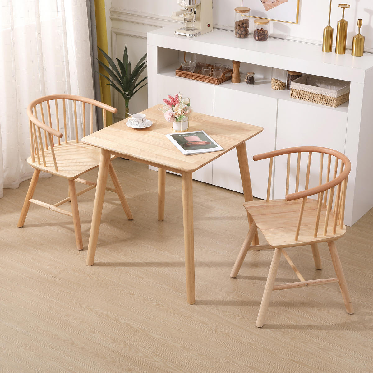 STUHL 2er-Set Holz Braun - Braun, Holz (60/69/51cm) - Nordlys