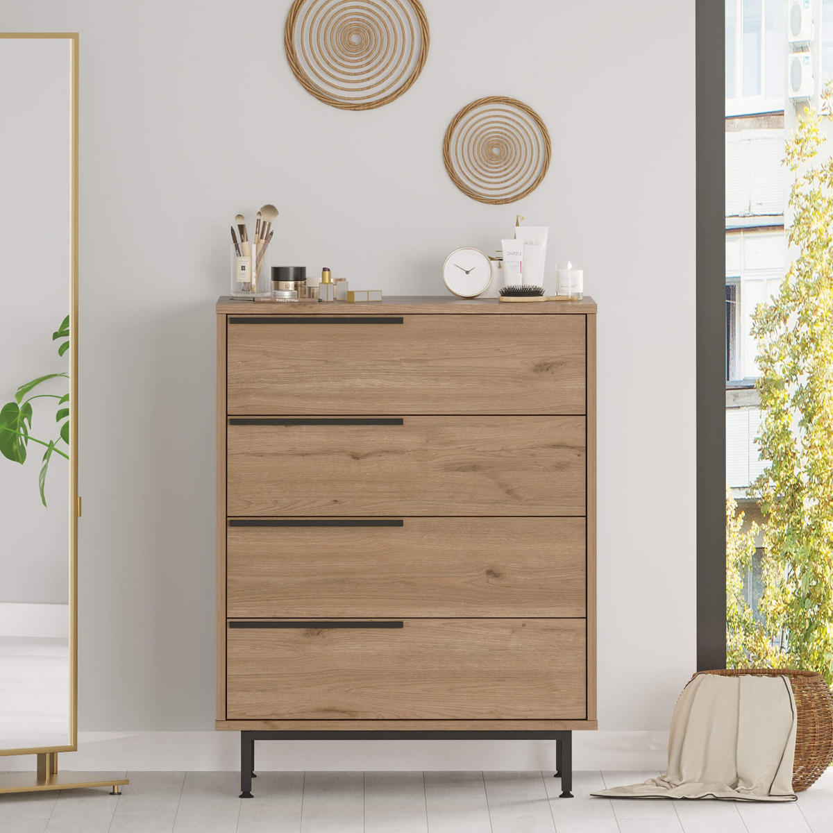 KOMMODE 75/44,5/95 cm - Braun, Holz (75/95/44.5cm) - Mobili Rebecca