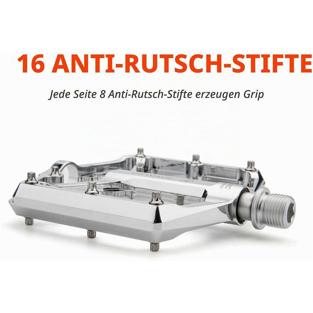 FAHRRADPEDALE Rennrad/Mountainbike 3 Lager Silber - Silberfarben, Metall (10/1.4/10.4cm)