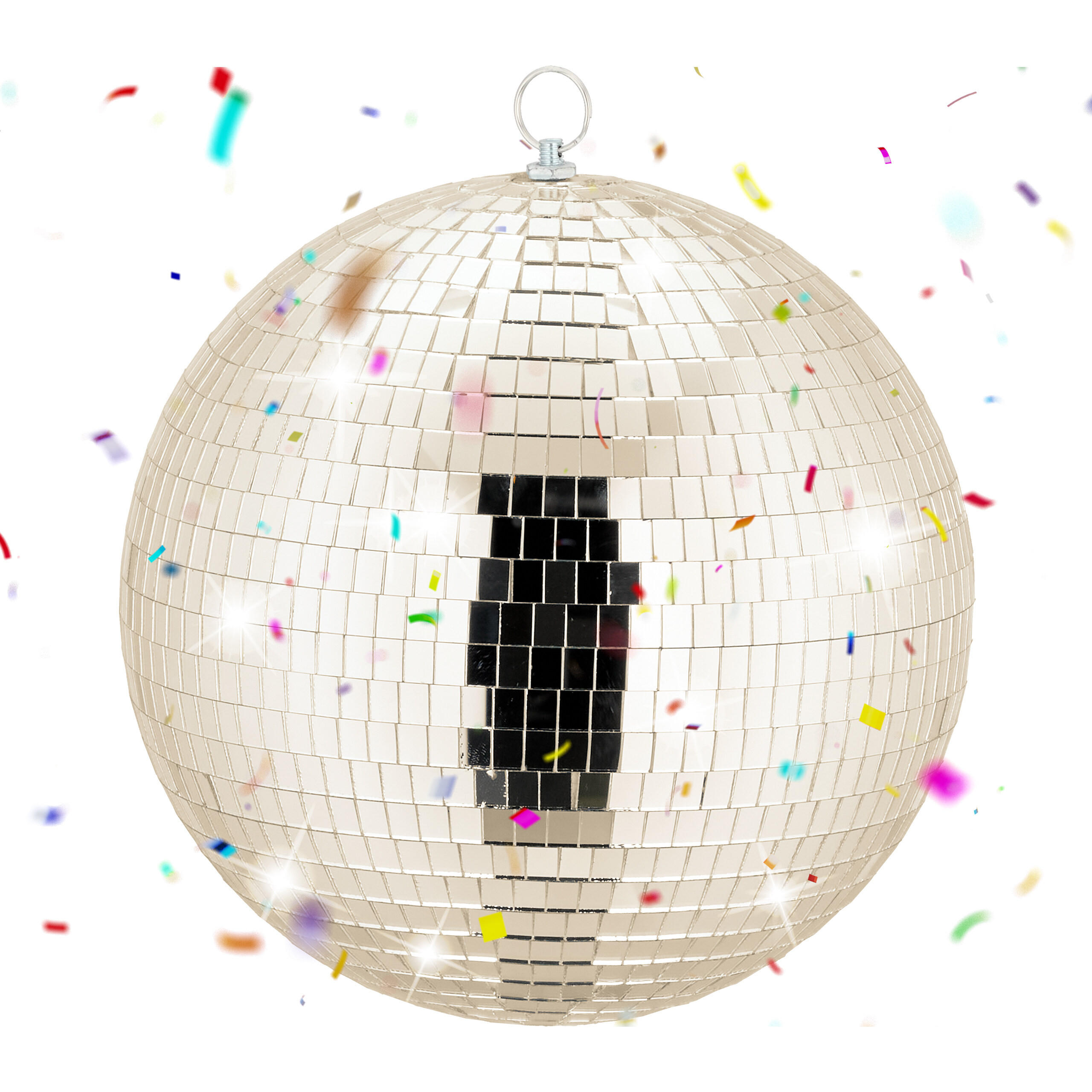 DISCOKUGEL - Beige, Glas/Textil (25/25/25cm) - Relaxdays