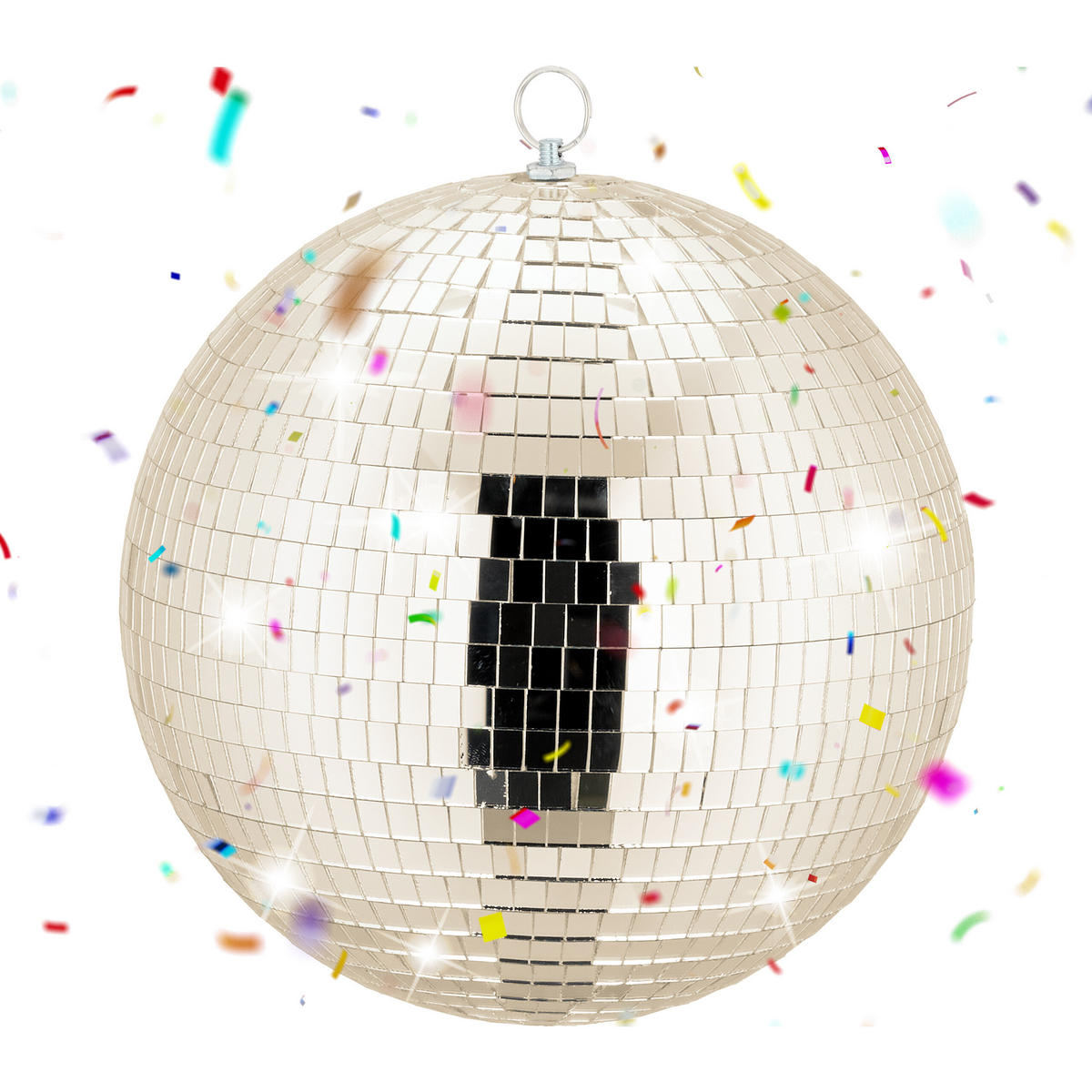 DISCOKUGEL - Beige, Glas/Textil (25/25/25cm) - Relaxdays