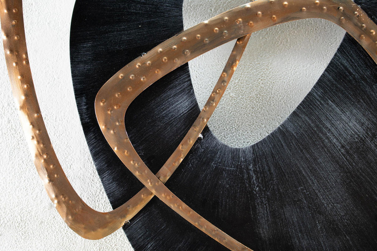 WANDDEKO Schwarz 80/80 cm - Schwarz, Metall (2.9/80/5cm) - KUNSTLOFT
