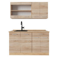 SINGLE KÜCHE R-Line Sonoma/Goldkraft Eiche 140 cm ohne Arbeitsplatte - Honigeiche/Sonoma Eiche, Holzwerkstoff (140/81.6/46cm) - Vicco