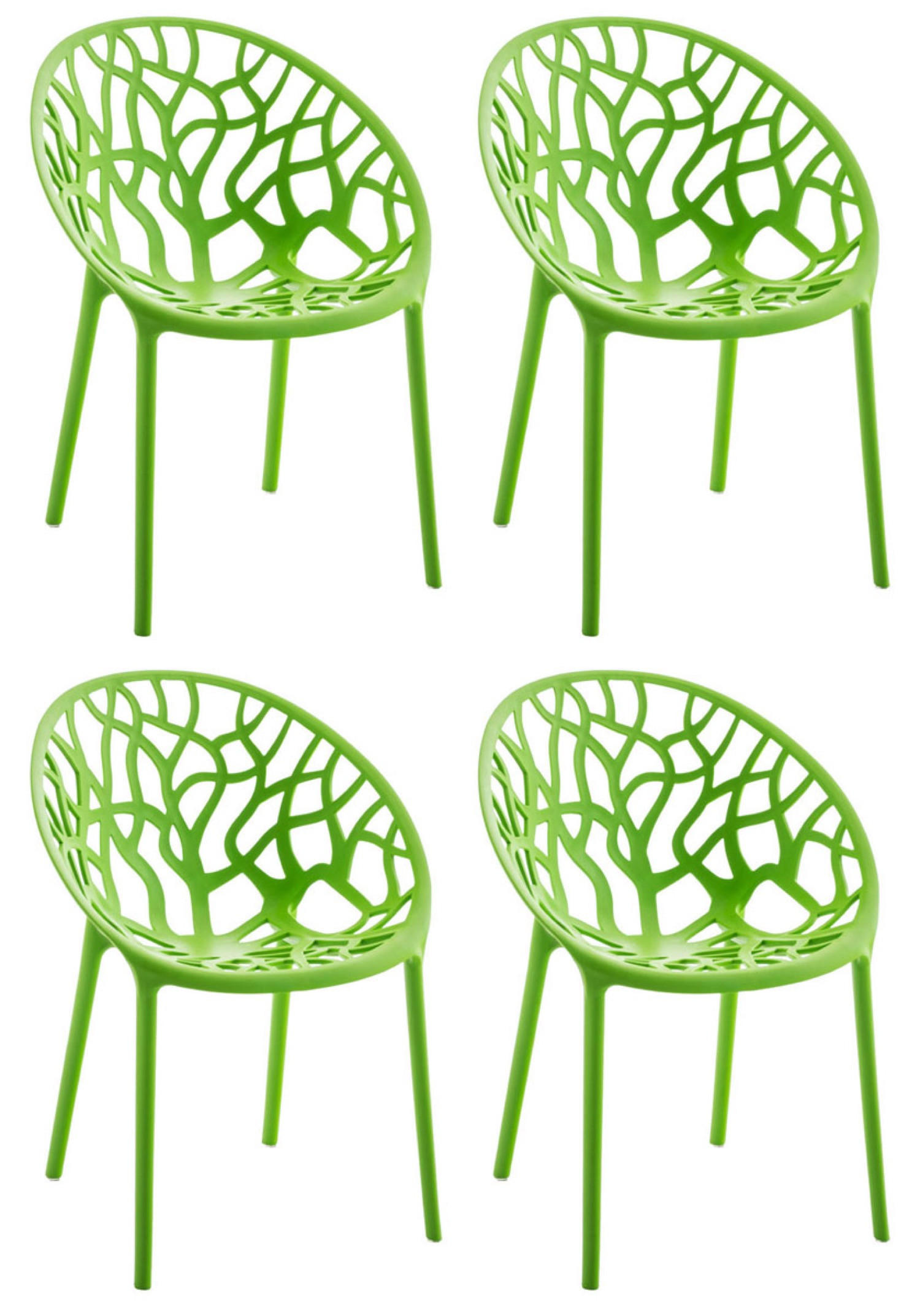 STUHL Holle - 2er Set grün - Grün, Kunststoff (59/60/80cm) - TPFLiving