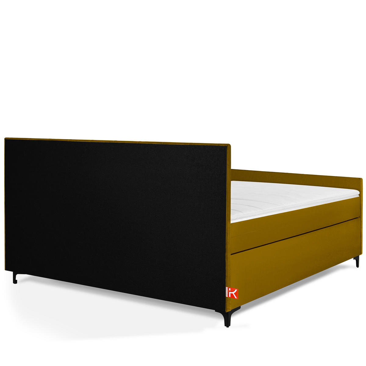 POLSTERBETT ARDEA, Gelb - Gelb/Schwarz, Holz/Holzwerkstoff (180/200cm) - KONSIMO®