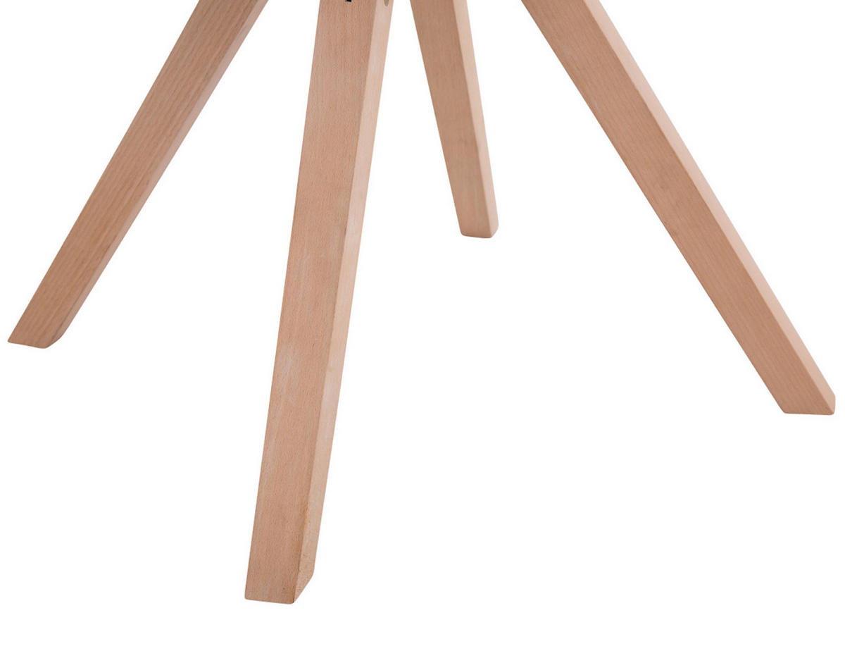 BESUCHERSTUHL Toulon, 4er Set Stoff, Gestell Holz Square Natura Braun - Braun/Naturfarben, Holz/Buchenholz (48/83/56cm) - TPFLiving