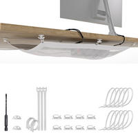 KABELMANAGEMENT Netz für den Schreibtisch, weiß - Weiß, Kunststoff (24/63.5/0.25cm) - Ultimate Setup