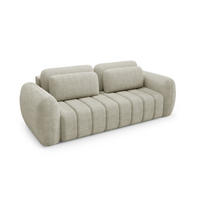 SCHLAFSOFA Caria - Creme, Holzwerkstoff/Textil (266/95/110cm) - Fun Möbel