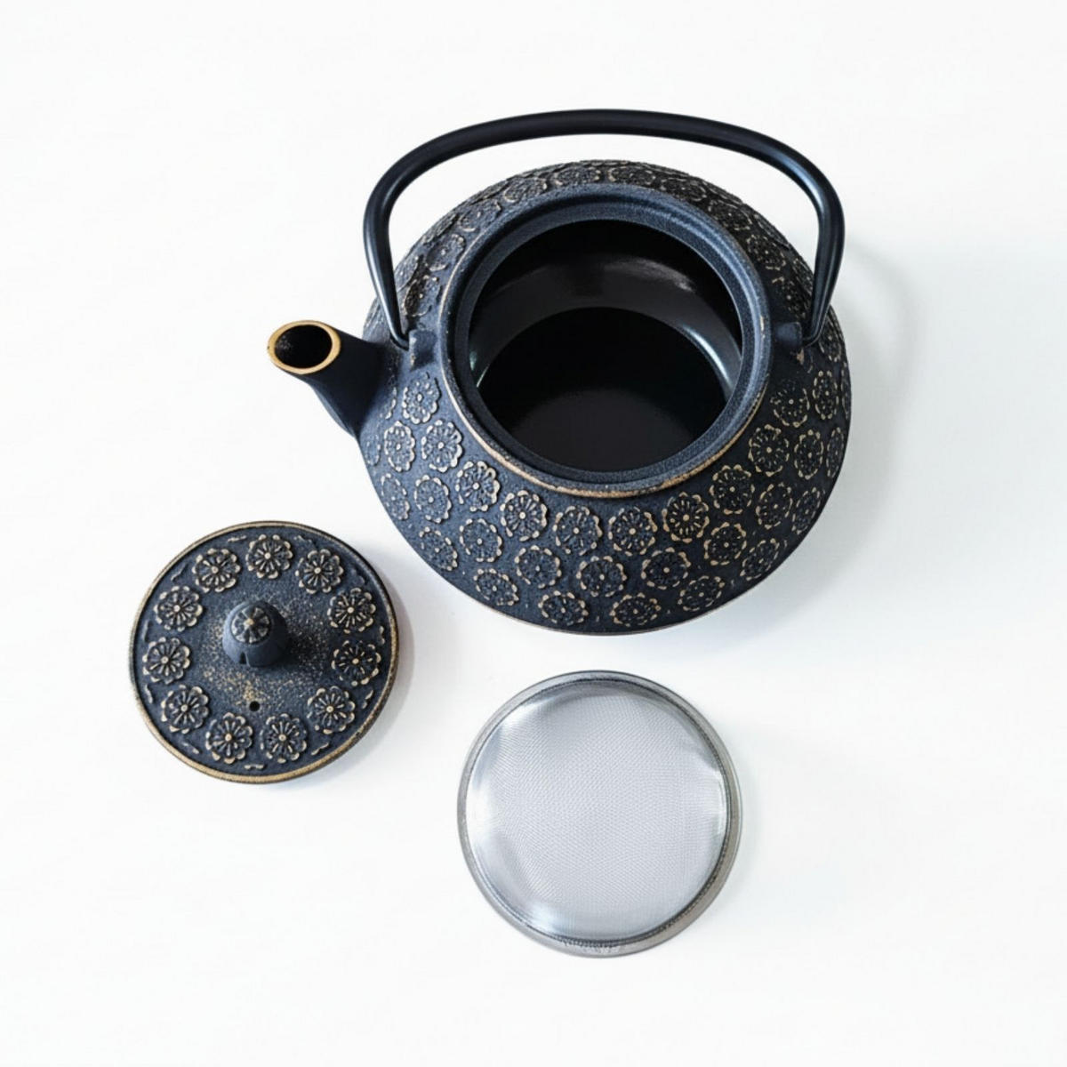 TEEKANNE Gusseisen Kumo 1000 ml - Schwarz, Metall (1L) - AROMELIO