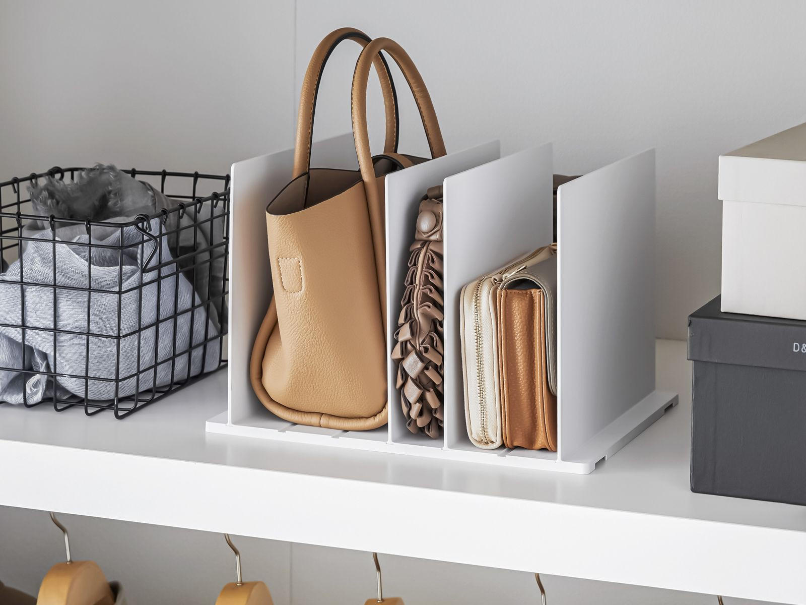 TASCHEN-ORGANIZER Smart weiß 31/21/24 cm (2er Set) - Weiß, Kunststoff (31/21/24cm) - Yamazaki