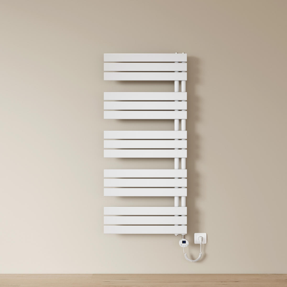 HEIZKÖRPER Elektrisch WLAN Thermostat Weiß 132/60 cm - Weiß, Metall (60/132/5.9cm) - EMKE