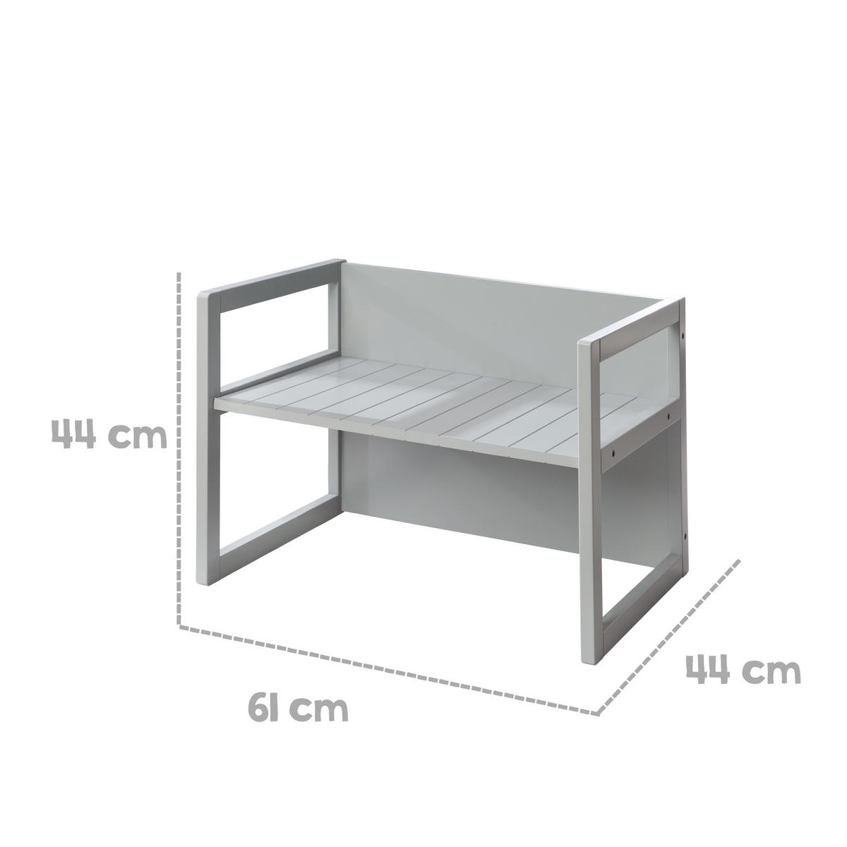 KINDERSITZGRUPPE - Grau, Holzwerkstoff (57/30/44cm) - Roba