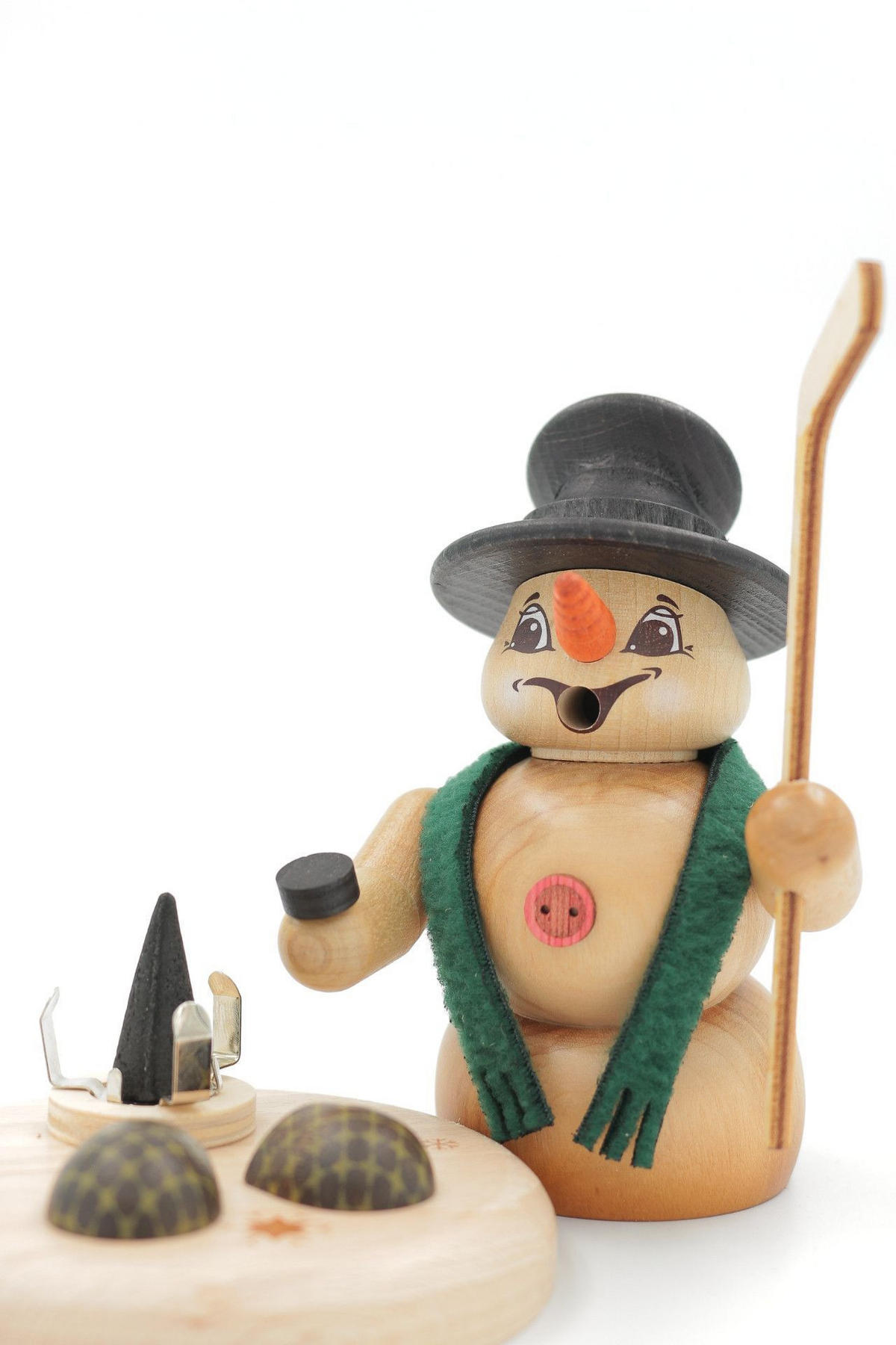 RAUCHFIGUR Scheemann Natur Eishockey 13 cm - Multicolor, Holz (10/13/0.1cm)