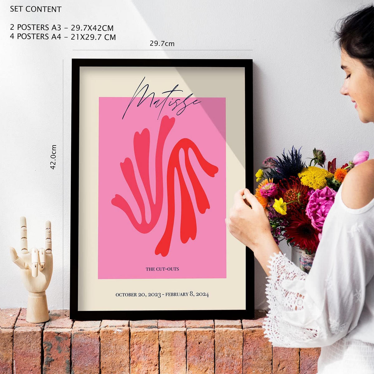 POSTER Set Mit 6 Matisse Größe A3 und A4 Rahmenlos - Klar, Papier (29.7/1/42cm) - Nacnic