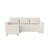 ECKSOFA Goka Lux L mit Schlaffunktion und 2 Bettkästen, Weiß - Weiß, Textil (230/146cm) - Fedve