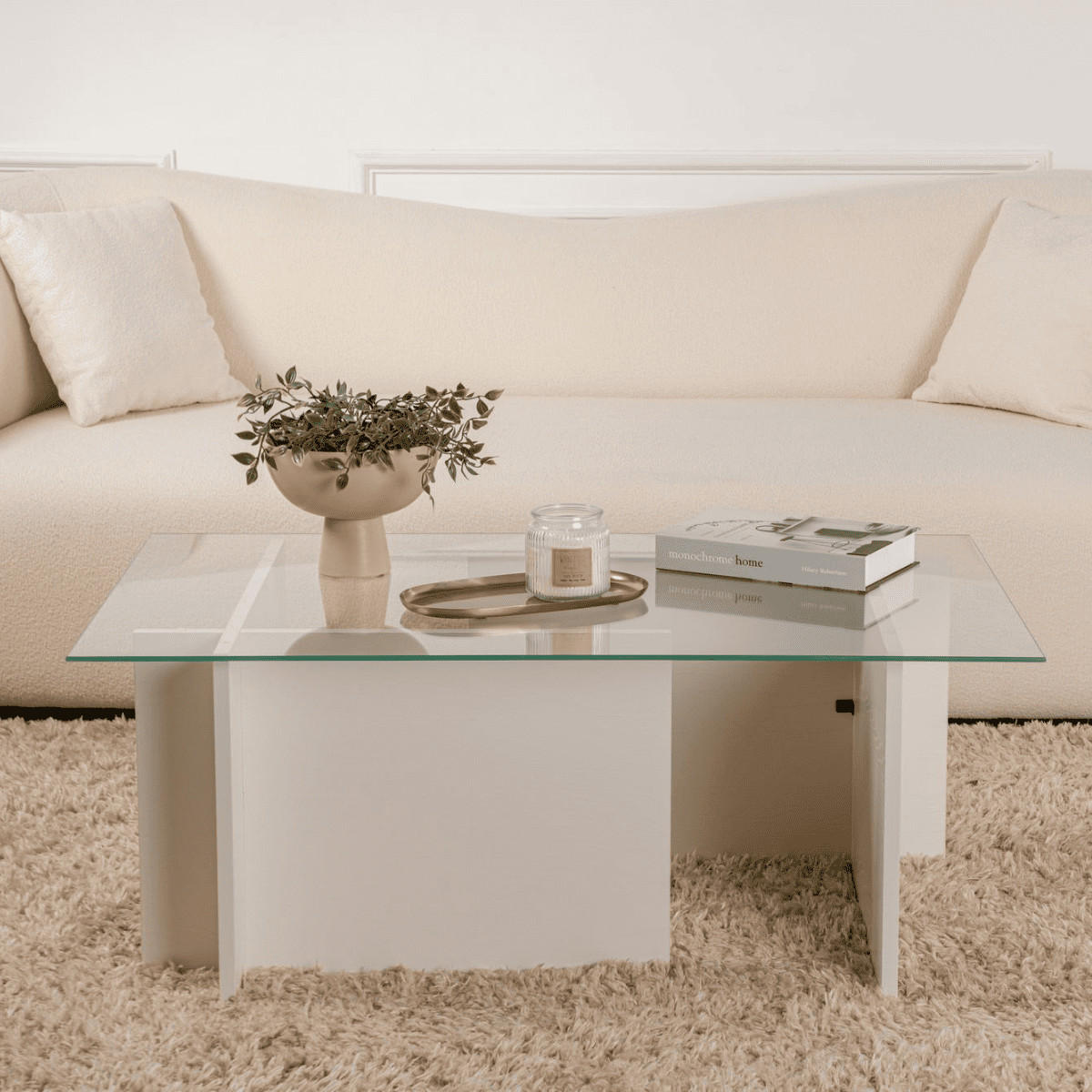 COUCHTISCH vetrino Bois blanc - Weiß, Holzwerkstoff (70/65/40cm) - Calicosy