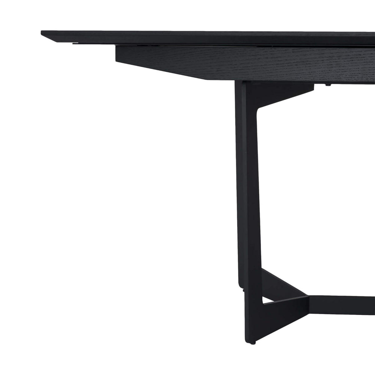 ESSTISCH 200/100/76 Schwarz rechteckig - Schwarz, Holz/Metall (200/100/76cm) - Furnhouse