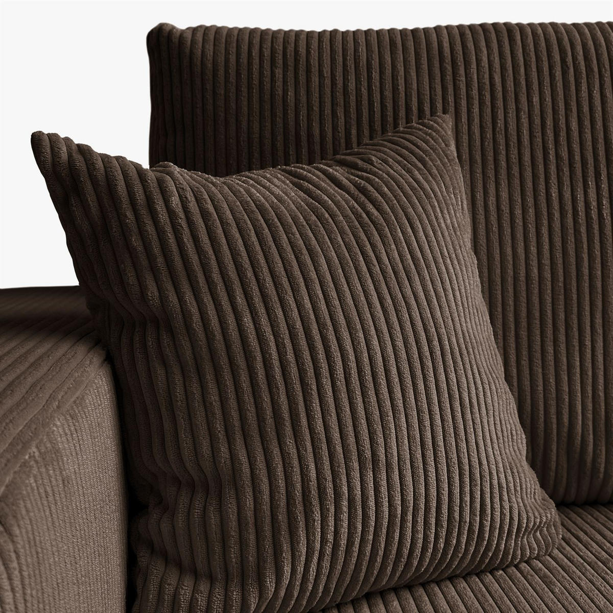 ECKSOFA Gepolstertes PRESTIGE XL mit Schlaffunktion und Bettkasten, Poso 06 - Braun, Textil (277/143cm) - Lookway