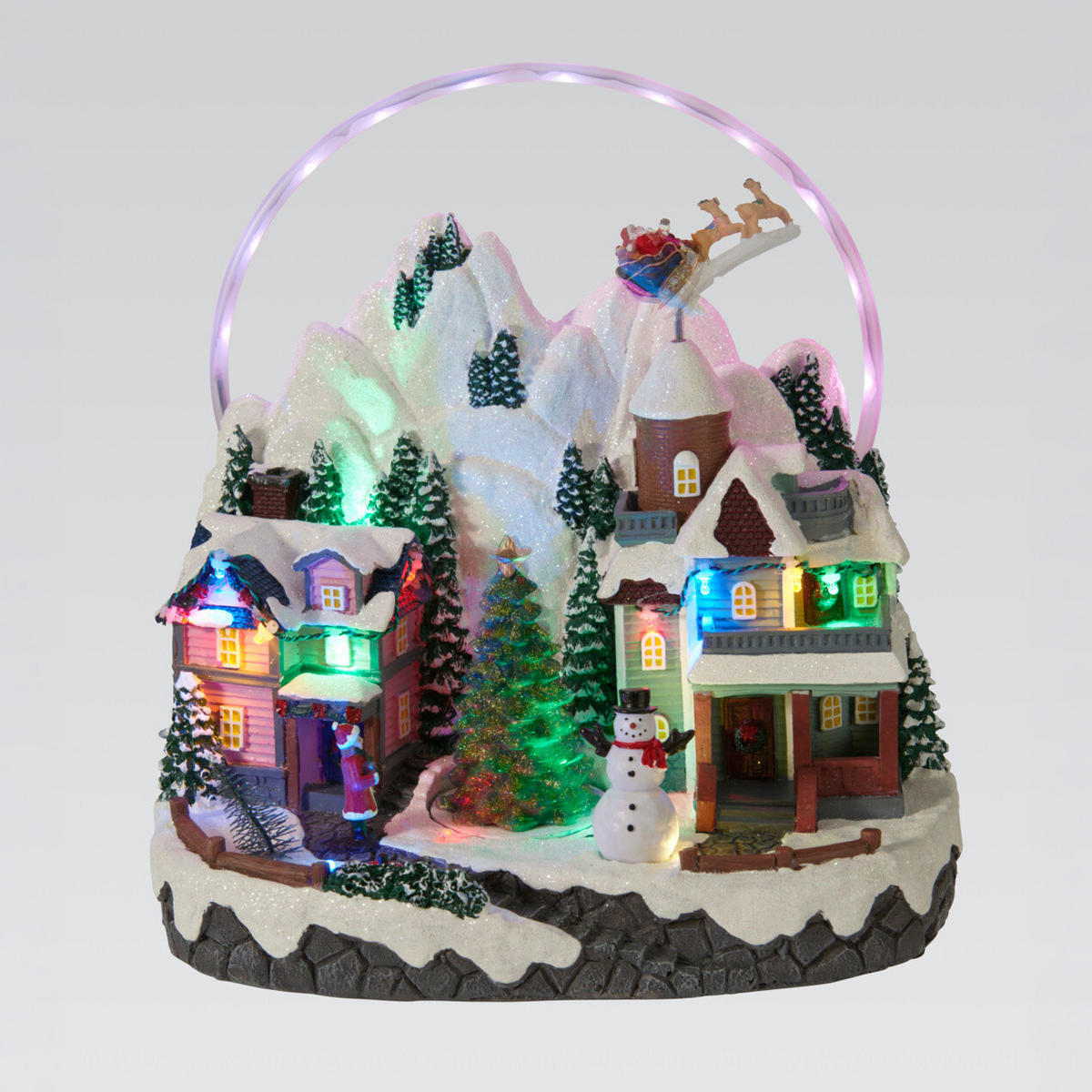 WEIHNACHTSSZENE mit Regenbogen 27/17/28 cm - Multicolor, Kunststoff (17/28/27cm) - Home Styling Collection