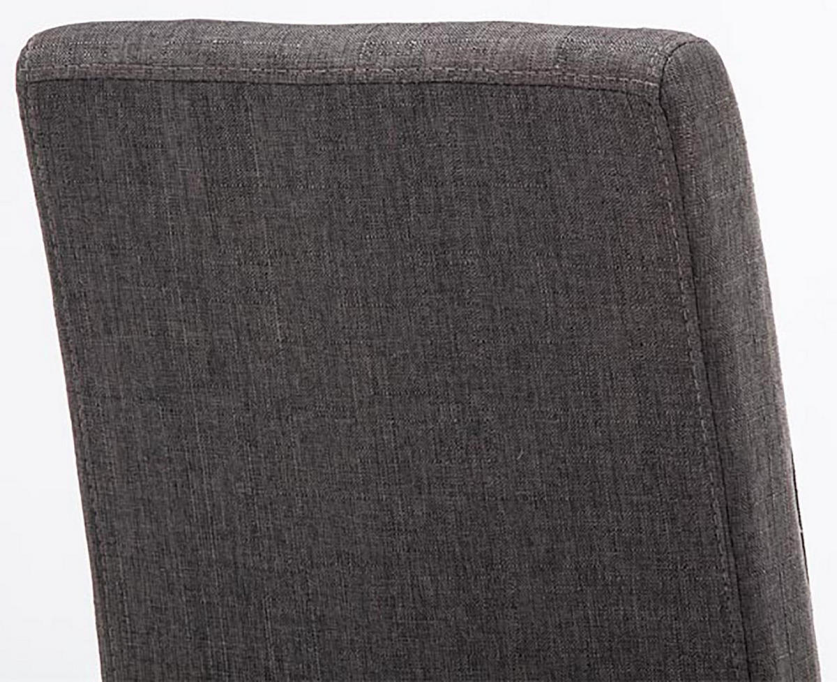 ESSZIMMERSTUHL Ines, 2er Set Stoff, Gestell Holz Schwarz Dunkelgrau - Dunkelgrau/Schwarz, Holz/Textil (41/91/47cm) - TPFLiving