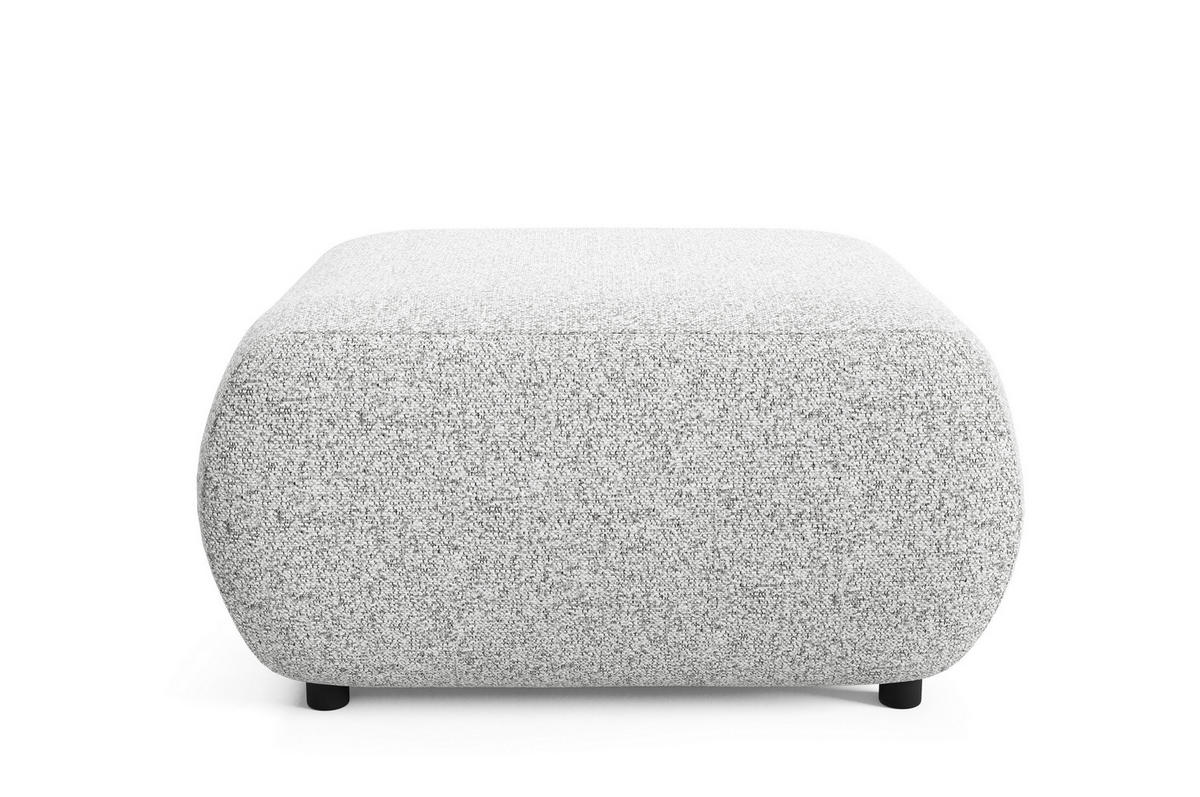 POLSTERHOCKER DELTA Modern Sitzhocker, Fußhocker Hellgrau - Hellgrau, Holzwerkstoff/Kunststoff (88/41/88cm) - MASSENO