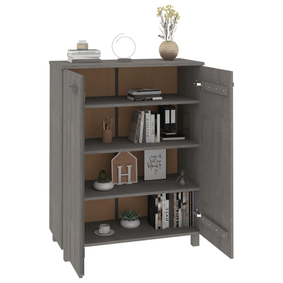 SCHUHSCHRANK Garcia 85/40/108 cm - Grau, Holzwerkstoff (85/108/40cm) - Nettlife