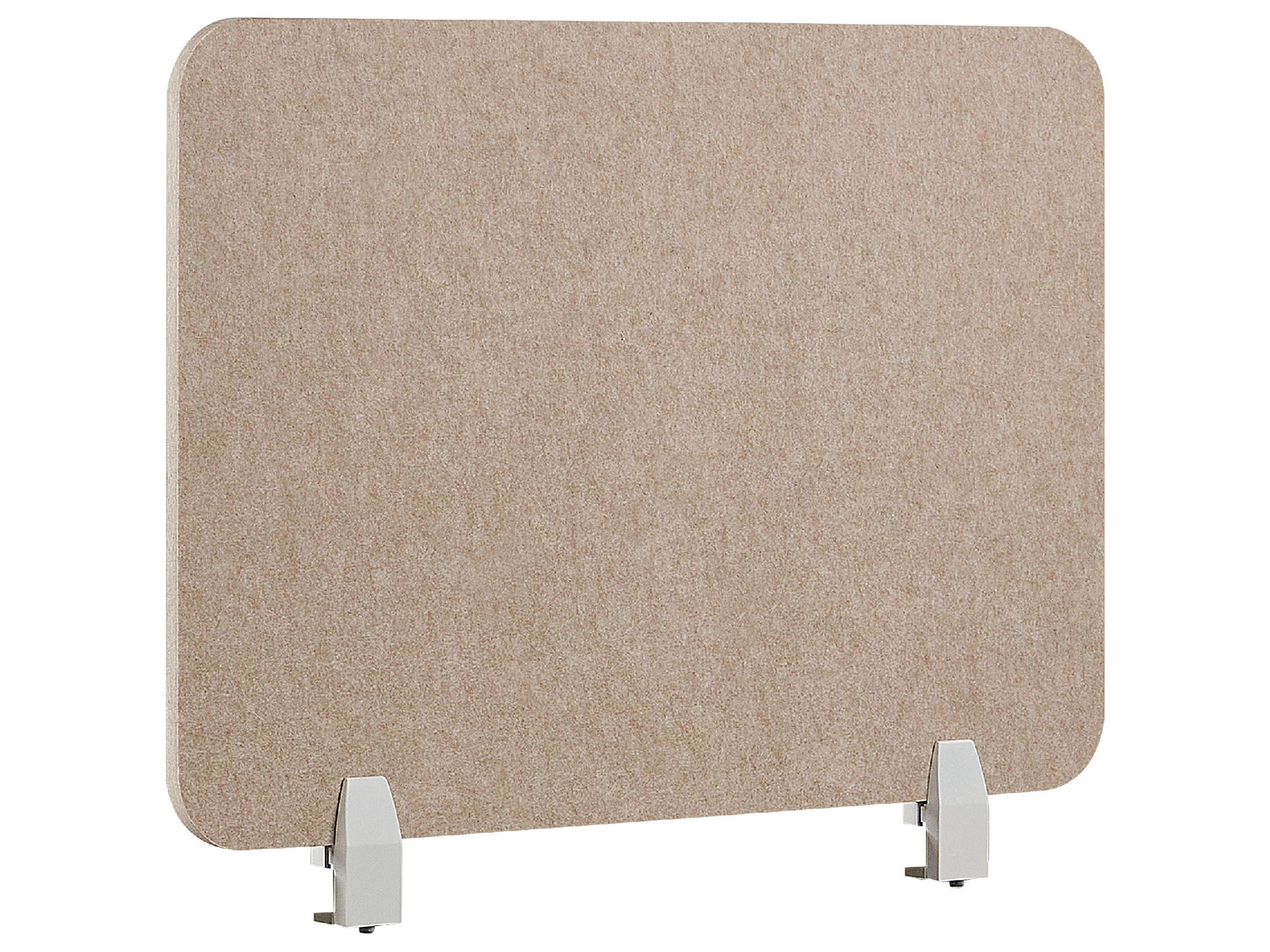 SCHREIBTISCHTRENNWAND 72 x 50 cm Beige Split - Beige, Textil (72/50/1cm) - Beliani