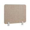 SCHREIBTISCHTRENNWAND 72 x 50 cm Beige Split - Beige, Textil (72/50/1cm) - Beliani