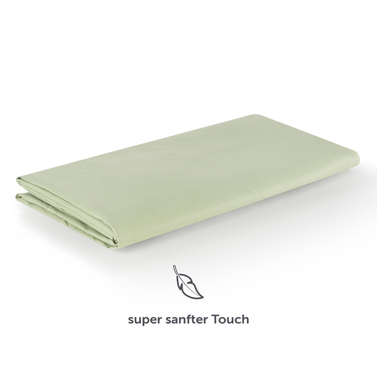 BETTTUCH ohne Gummi 240/275 cm, in Hellgrün - Hellgrün, Textil (275/240cm) - Blumtal