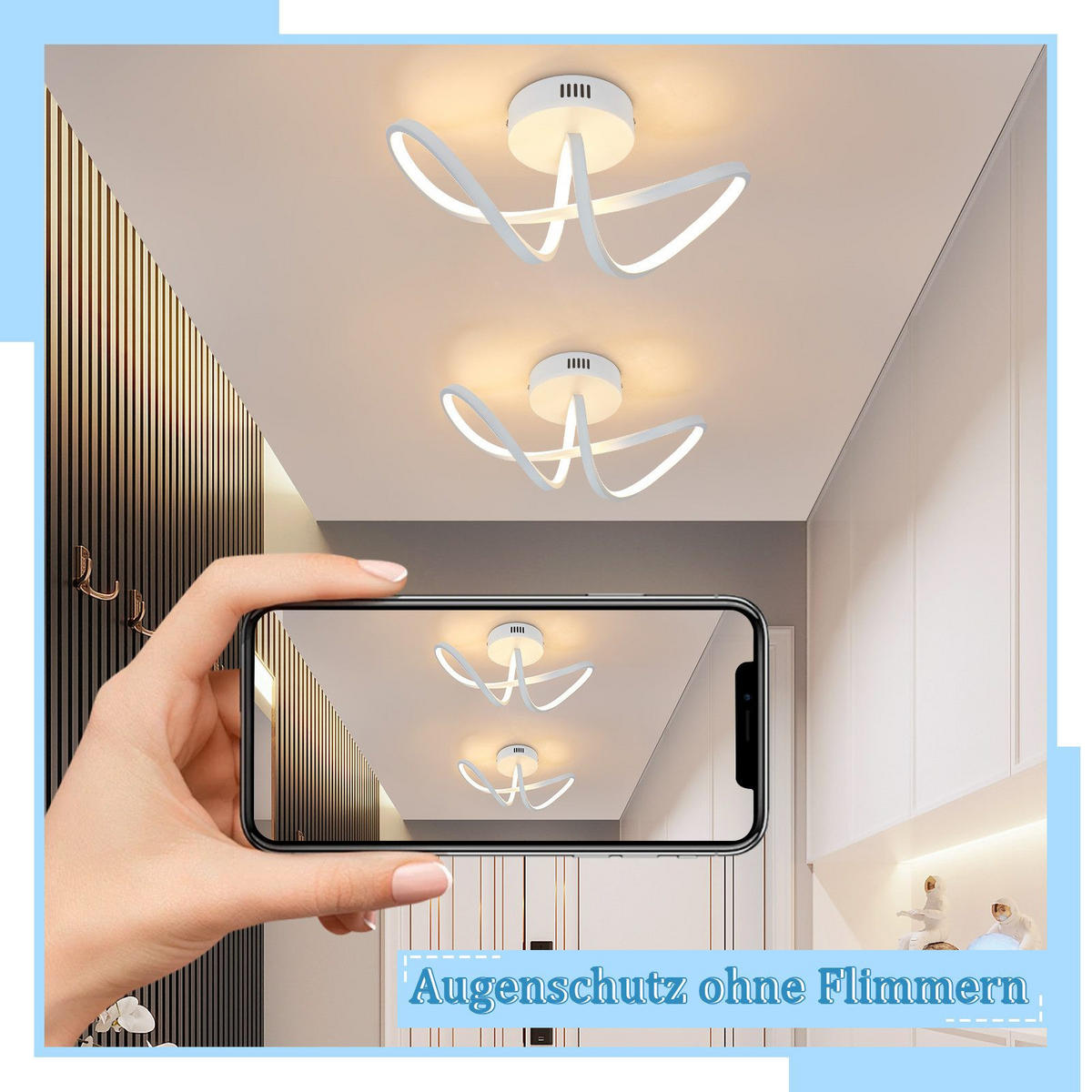 LED-DECKENLEUCHTE Marburg 34/14.5/17 cm - Weiß, Metall (34/14.5/17cm) - Nettlife