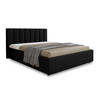 POLSTERBETT GORDON 140/200 in Velours Schwarz - Schwarz, Holz/Holzwerkstoff (140/200cm) - Deine Möbel 24