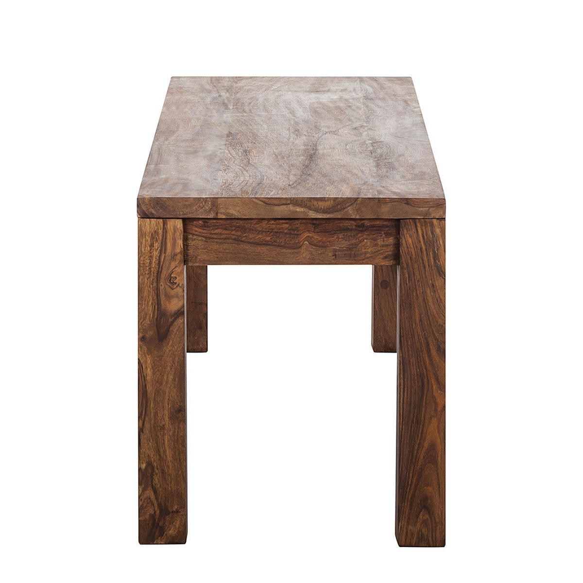 SITZBANK - Sheesham massiv, gewachst - Sheeshamfarben, Holz (140/45/40cm) - home24