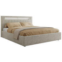 POLSTERBETT GOLD 5 CLASSIC 140/200 - Hellgrau Strukture - Multipocket-Matratze - Hellgrau, Textil (140/200cm) - MKS