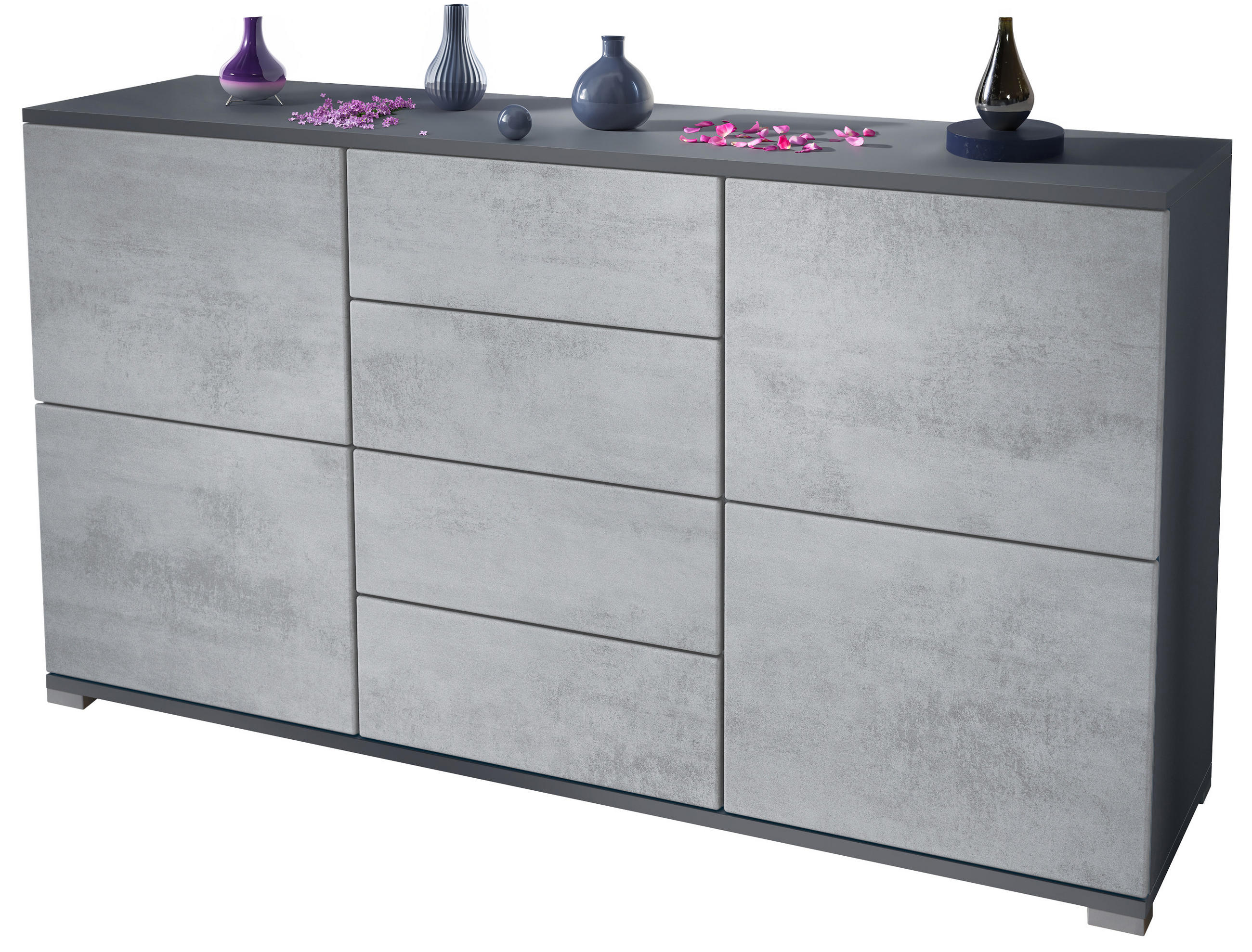 Vladon Sideboard Hellgrau 138.5x75.5x35 cm