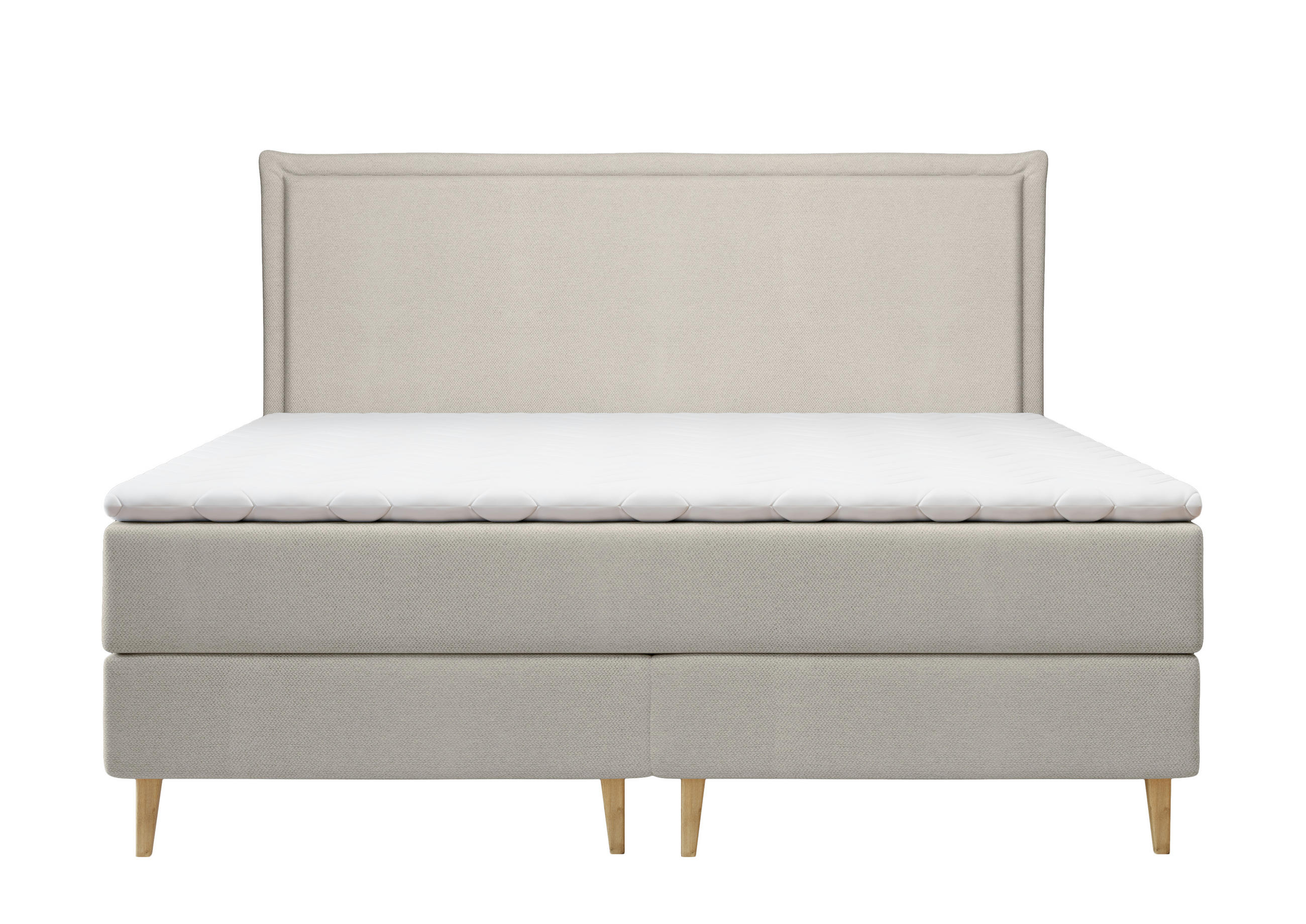 Thumbnail - Maison de Reve Kontinentalbett, Beige, Textil, Buche, Kiefer, H2, Höhe ca. 20 cm, 160x200 cm, Oeko-Tex® Standard 100, FS...