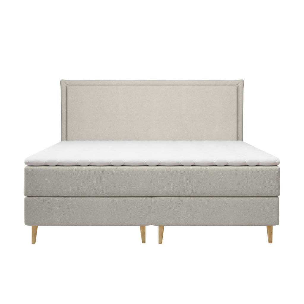 Thumbnail - Maison de Reve Kontinentalbett, Beige, Textil, Buche, Kiefer, H2, Höhe ca. 20 cm, 200x200 cm, Oeko-Tex® Standard 100, FS...