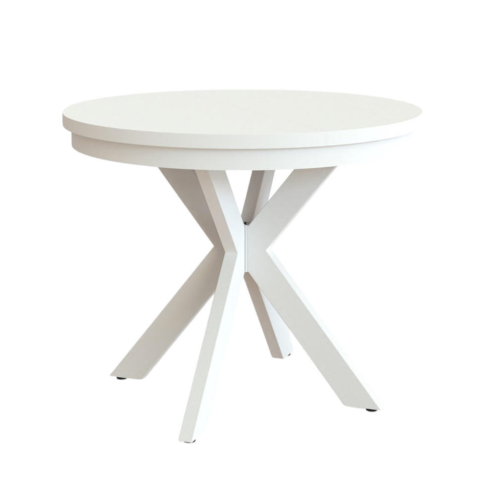 ESSTISCH BELLAMI 100-180 Weiß - Weiß, Holzwerkstoff (100/100/75cm) - Compleo24